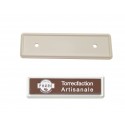 SUPPORT BLANC POUR BADGE GRAVÉ