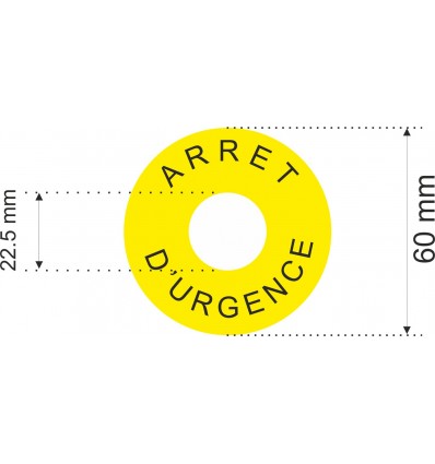 ÉTIQUETTE ARRÊT D'URGENCE
