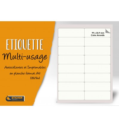 Etiquette multi-usage 99X139