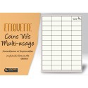 Etiquette multi-usage 50x25mm coins vifs