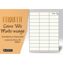 Etiquette multi-usage 70x25mm coins vifs