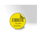 Etiquette Fluo jaune multi-usage Ø 63.5mm