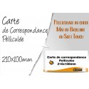 CARTE DE CORRESPONDANCE Pelliculée 210x100