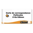 CARTE DE CORRESPONDANCE Pelliculée 210x100