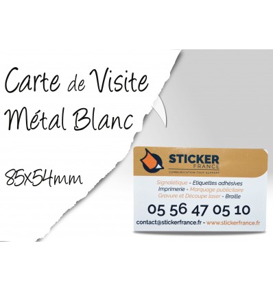 CARTE METAL Blanc