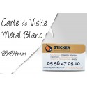 CARTE METAL Blanc
