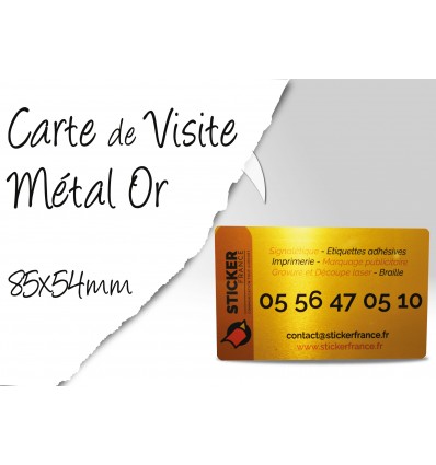 CARTE METAL Or