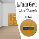 PLAQUE Libre/Occupée Argent