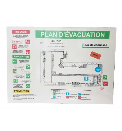 PLAN D'EVACUATION 300g Couché brillant