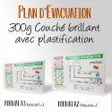 PLAN D'EVACUATION 300g Couché brillant