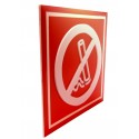 PLAQUE RELIEF INTERDIT FUMER - 100x100