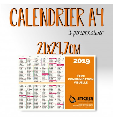CALENDRIER A4 SOUPLE