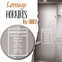 LETTRAGE HORAIRES D'OUVERTURE