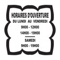 LETTRAGE HORAIRES D'OUVERTURE