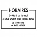 LETTRAGE HORAIRES D'OUVERTURE