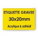 ETIQUETTE GRAVEE 30/20