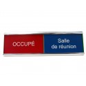 PLAQUE Libre/Occupée Argent