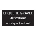 ETIQUETTE GRAVEE 40/20