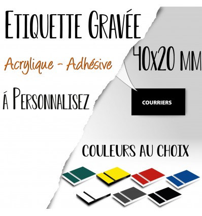 ETIQUETTE GRAVEE 40/20