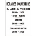 LETTRAGE HORAIRES D'OUVERTURE