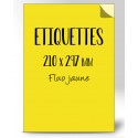 Etiquette Fluo Jaune multi-usage 210x297mm coins vifs
