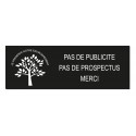 PLAQUE "Pas de publicité