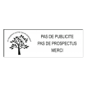PLAQUE "Pas de publicité