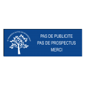PLAQUE "Pas de publicité