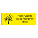 PLAQUE "Pas de publicité