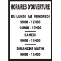 LETTRAGE HORAIRES D'OUVERTURE
