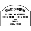 LETTRAGE HORAIRES D'OUVERTURE