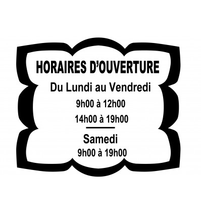 LETTRAGE HORAIRES D'OUVERTURE