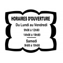 LETTRAGE HORAIRES D'OUVERTURE
