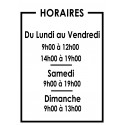 LETTRAGE HORAIRES D'OUVERTURE