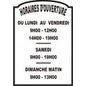 LETTRAGE HORAIRES D'OUVERTURE
