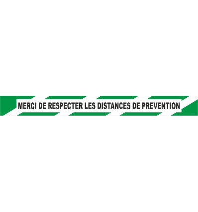 BANDE Adhésives pour Sol "... distance de prévention" 60cm