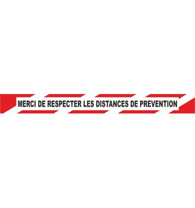 BANDE Adhésives pour Sol "... distance de prévention" 60cm