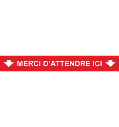 BANDE Adhésives pour Sol "distance à respecter" 60cm