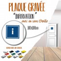 PLAQUE GRAVEE INFORMATION  - 100x100
