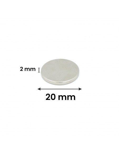 Aimant cylindrique 20 mm fleche