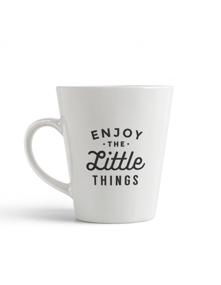 Mug céramique conique brillant marqué