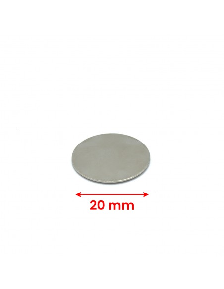 Contre plaque métal adhésive 20 mm face dimension