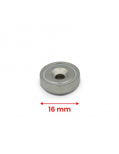 Aimant Cylindrique à visser diam 16 mm dimension