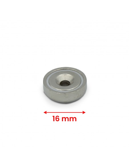 Aimant Cylindrique à visser diam 16 mm dimension