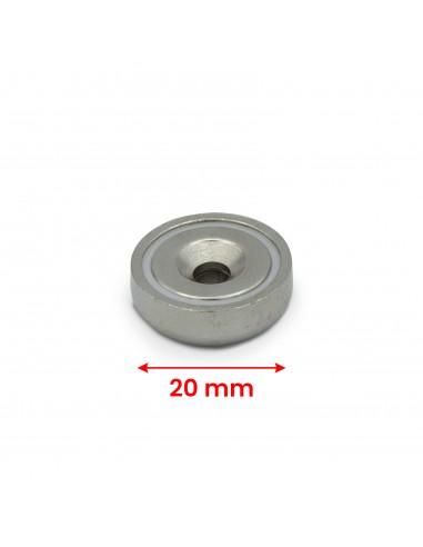 Aimant Cylindrique à visser diam 20 mm dimension
