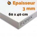 PANNEAU 60 X 40 CM PVC FOREX 3