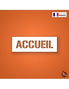 POCHOIR PVC ACCUEIL