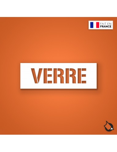 POCHOIR PVC BENNE RESERVEE AU VERRE