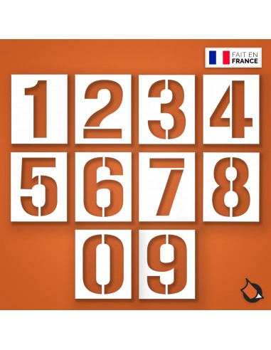 POCHOIR PVC CHIFFRE EN KIT