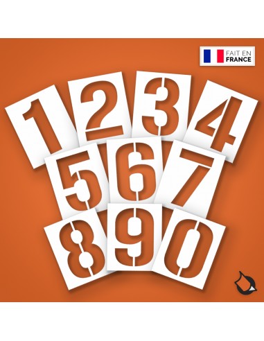 POCHOIR CHIFFRE EN PVC